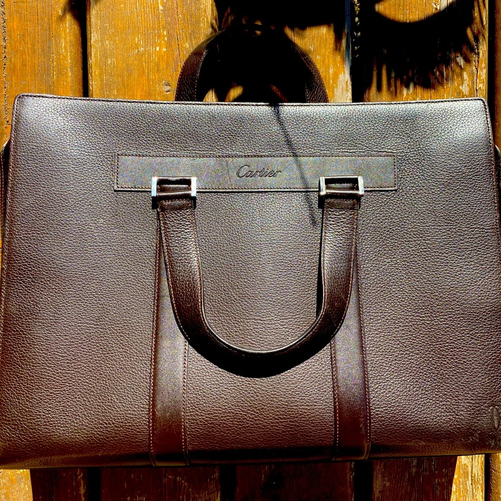 Cartier Briefcase - Brown Leather